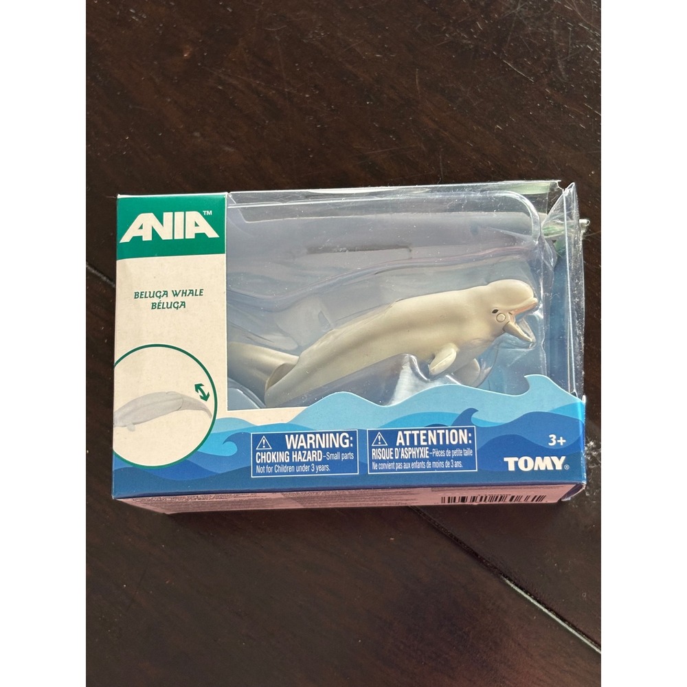 Tomy Ania Beluga Whale Articulated Animal Figure T16066 White Marine Toy